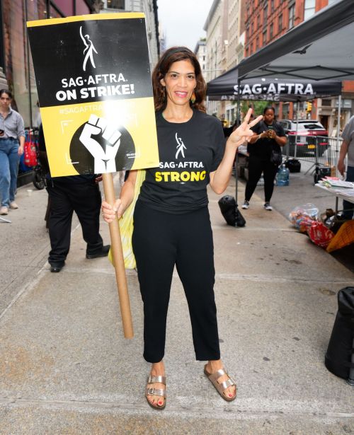 Laura Gomez at SAG-AFTRA Strike in New York 1