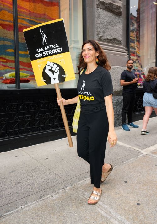 Laura Gomez at SAG-AFTRA Strike in New York 2