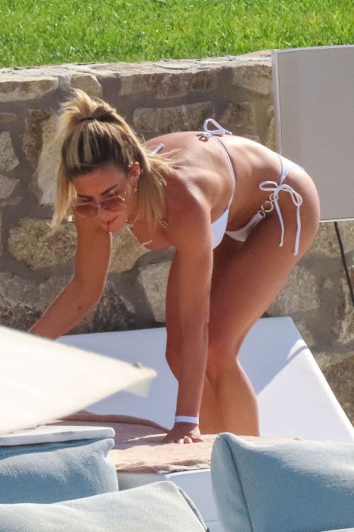 Megan Barton Hanson in a White Bikini in Mykonos 08/01/2023 9
