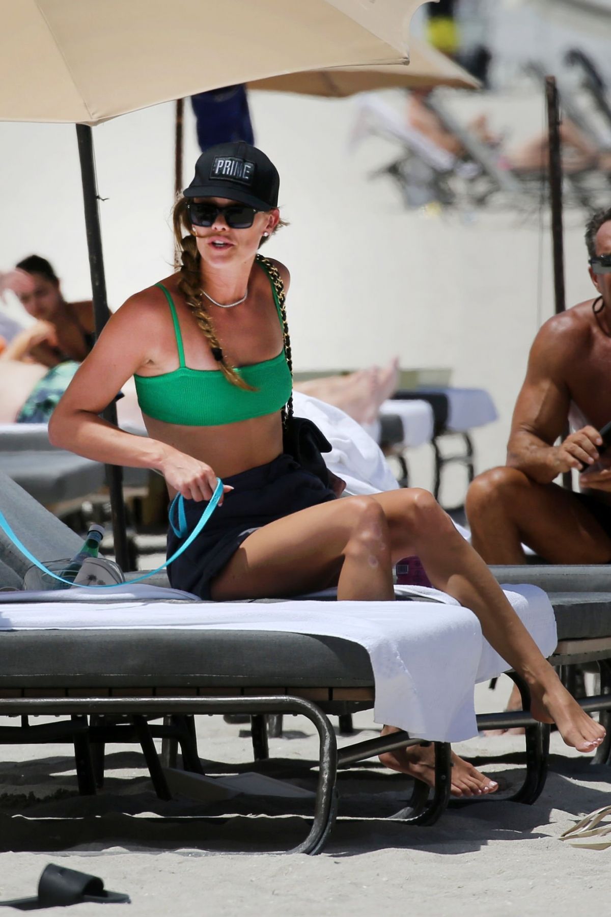 Nina Agdal in Bikini at a Beach in Miami