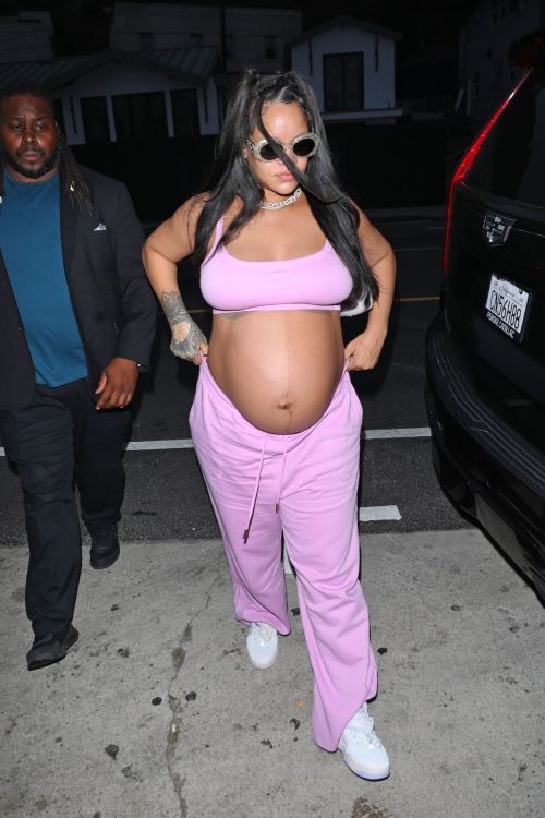 Pregnant Rihanna and A$AP Rocky Spotted at Giorgio Baldi 4