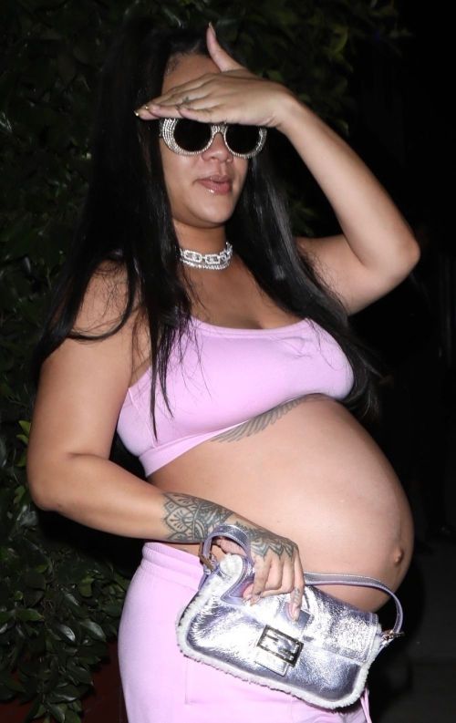 Pregnant Rihanna and A$AP Rocky Spotted at Giorgio Baldi 6