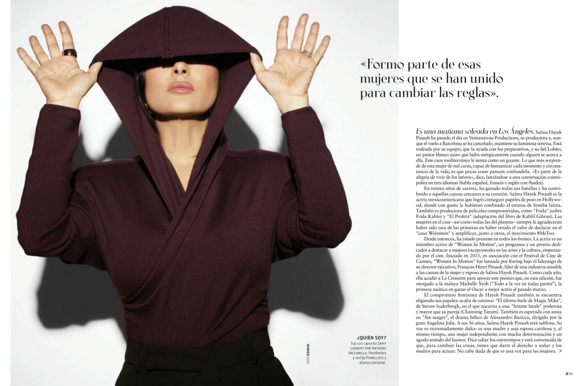 Salma Hayek in Woman Madame Figaro