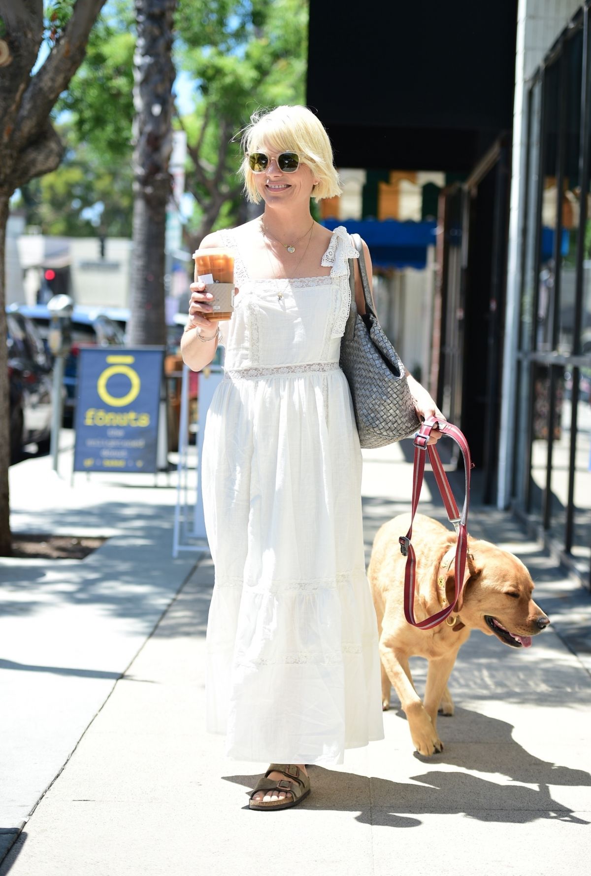 Selma Blair Out with Her Dog