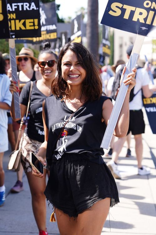 Stella Hudgens at SAG Strike at Warner Bros Studios 1