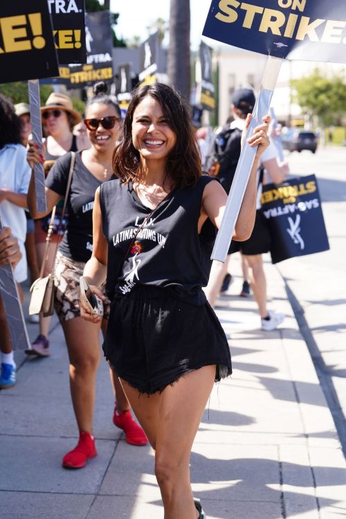 Stella Hudgens at SAG Strike at Warner Bros Studios 4