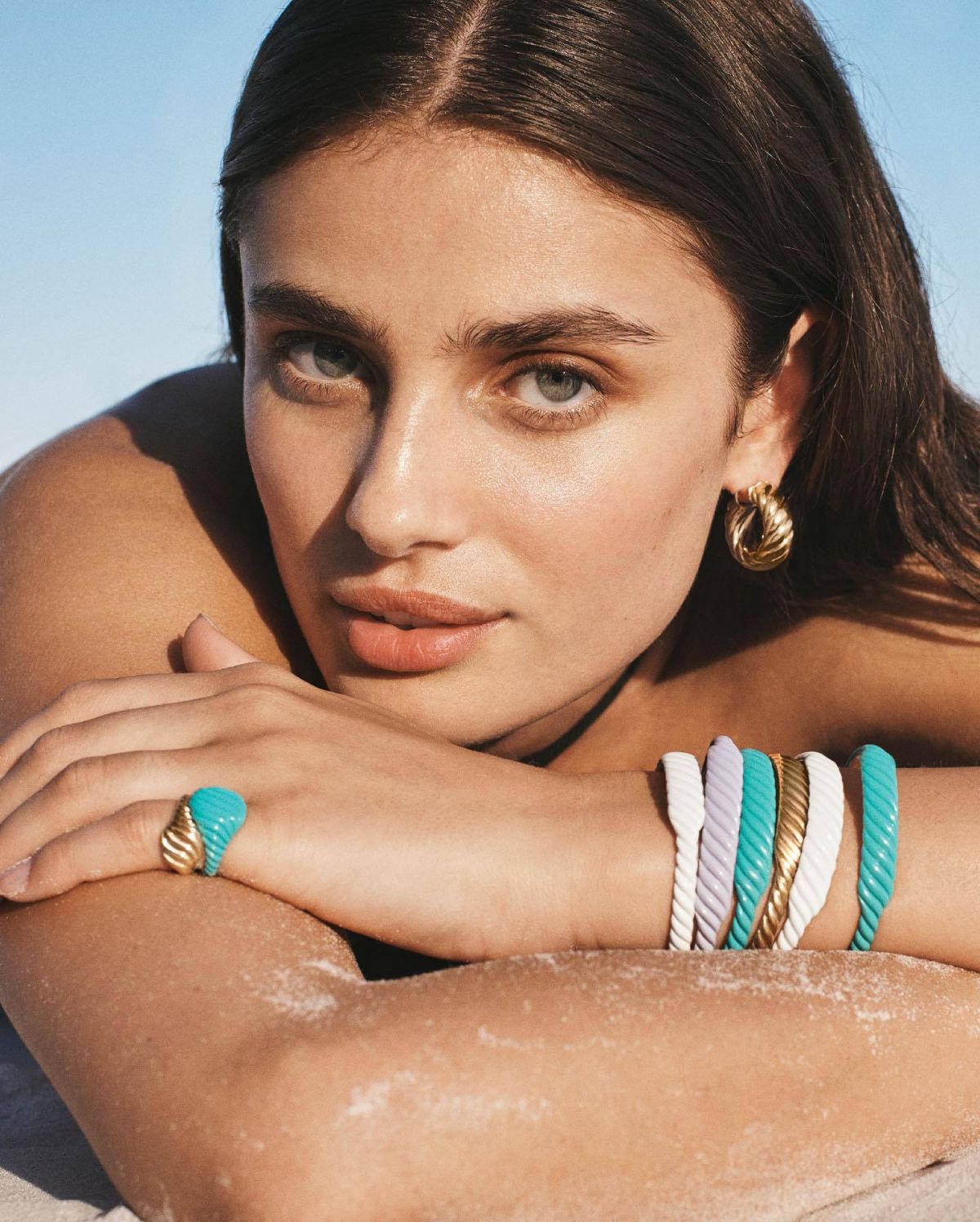Taylor Hill for David Yurman Sculpted Cable Collection August 2023