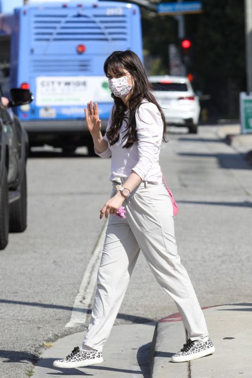 Zooey Deschanel Brentwood Mart Visit 2