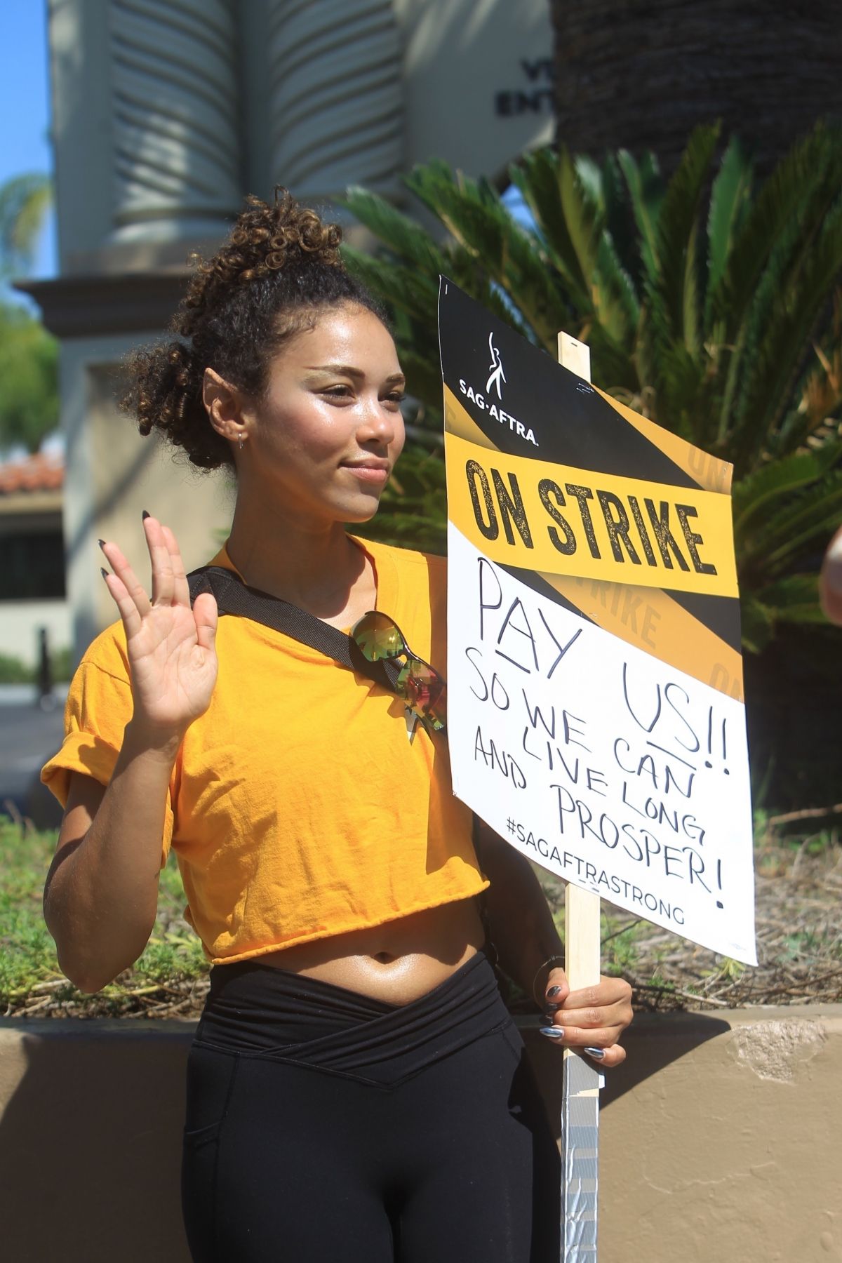 Alexandra Shipp Glams Up for SAG Strike in Hollywood 09/08/2023