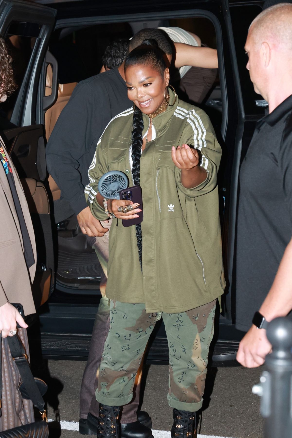 Janet Jackson Leaves Private Dinner at Ambra in NYC 09/08/2023