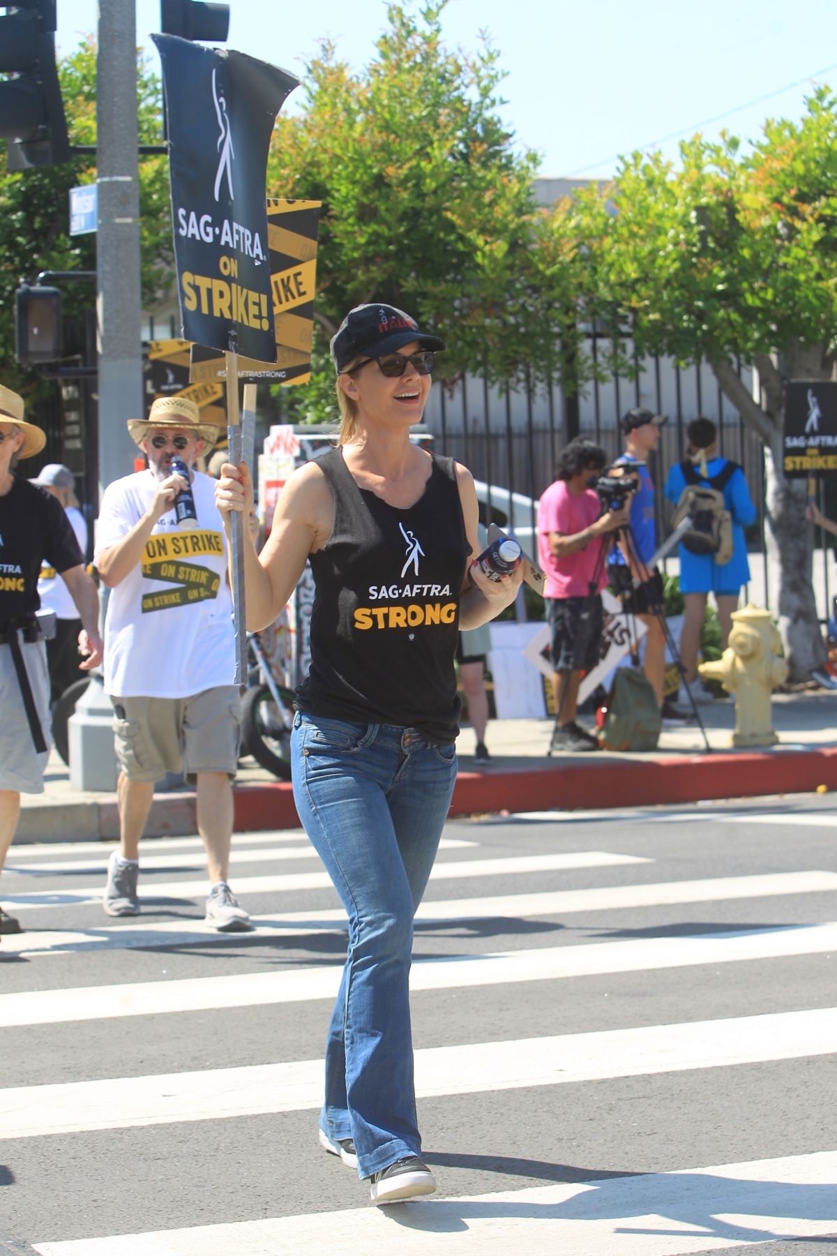 Josie Davis at SAG Strike at Paramount Studios in Hollywood 09/08/2023