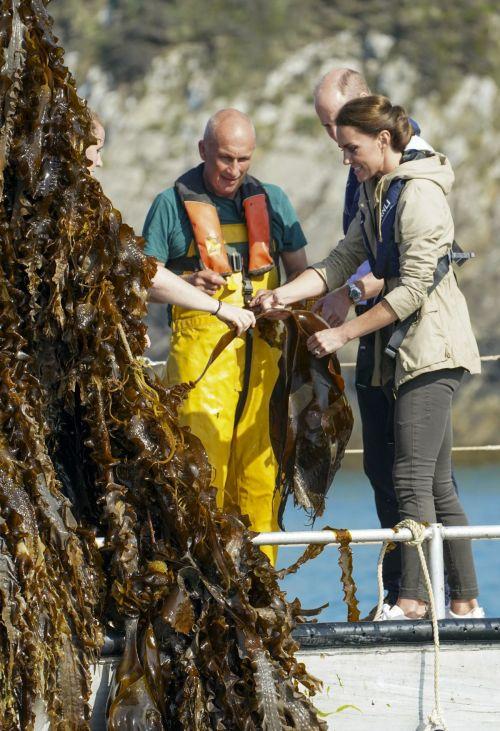 Kate Middleton and Prince William at Car-y-Mor Seaweed Farm in Wales 09/08/2023 4