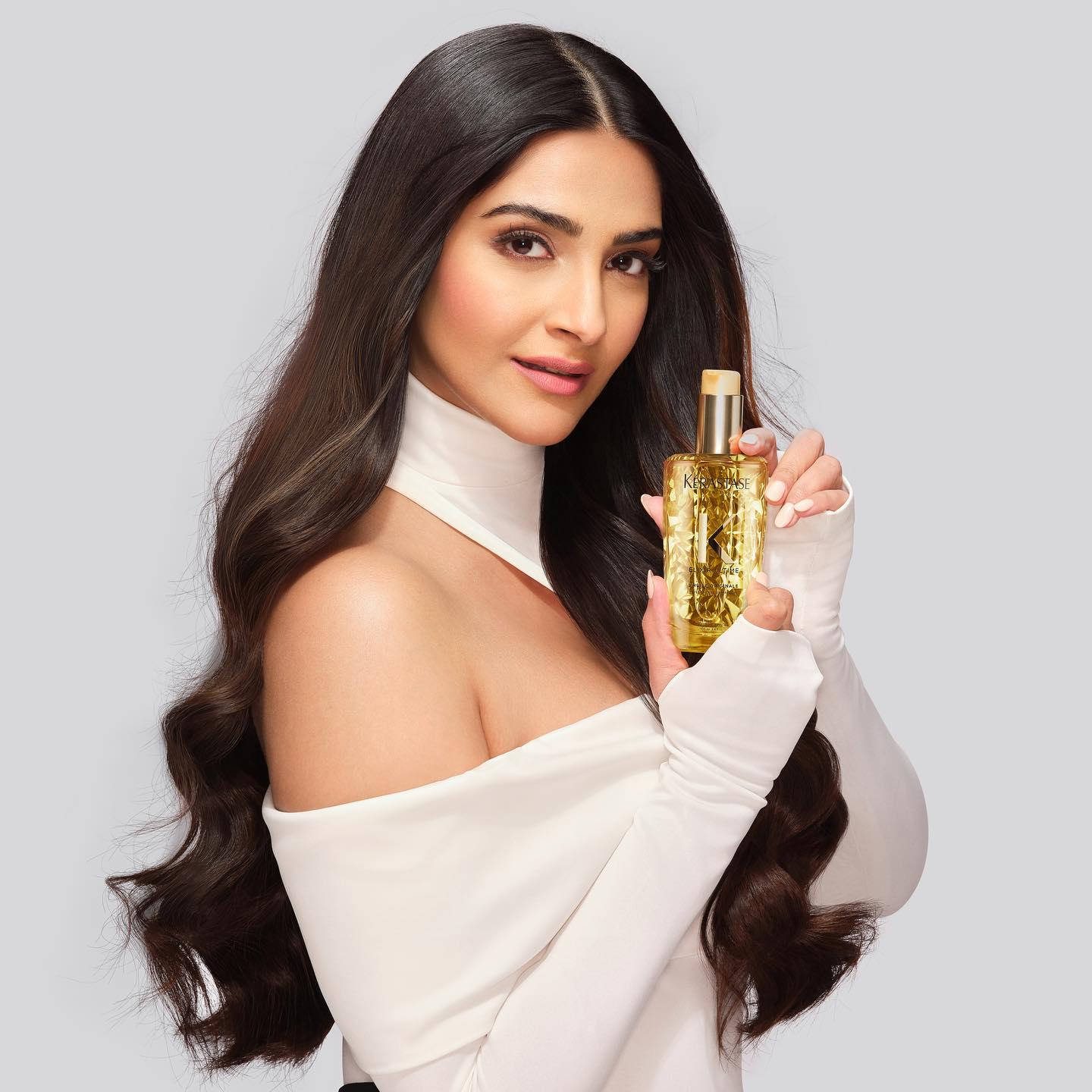 Sonam Kapoor Shines in Kera Stase Official Photoshoot 08/23/2023