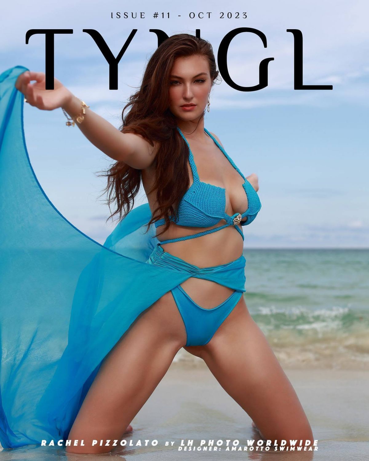 Rachel Pizzolato Blue Bikini Glam in Tyngl Magazine