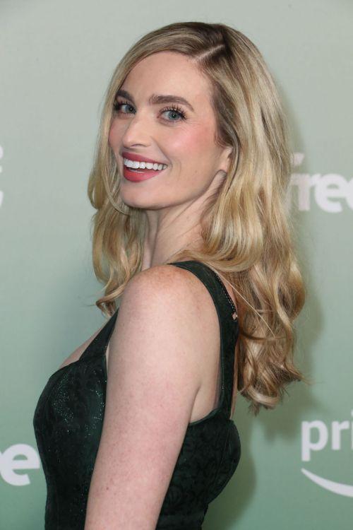Allegra Edwards in green dress at Amazon Freevee Winter Wonderland 5