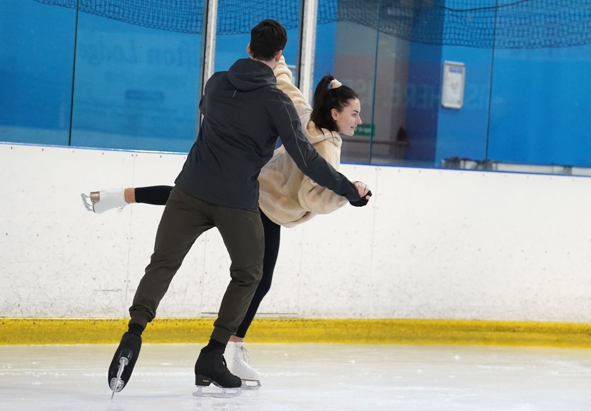 Amber Davies Ice Skating: Practice Moments at Billingham Rink 1