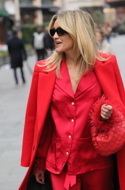 Ashley Roberts in Red Dress at Heart Radio London 2