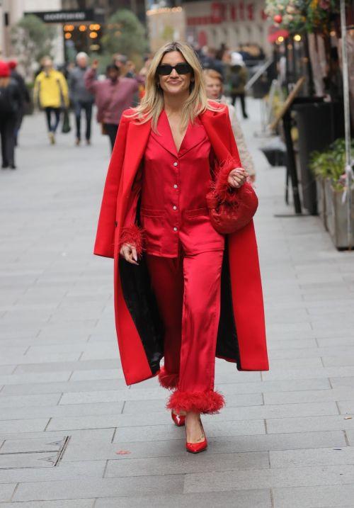 Ashley Roberts in Red Dress at Heart Radio London 4