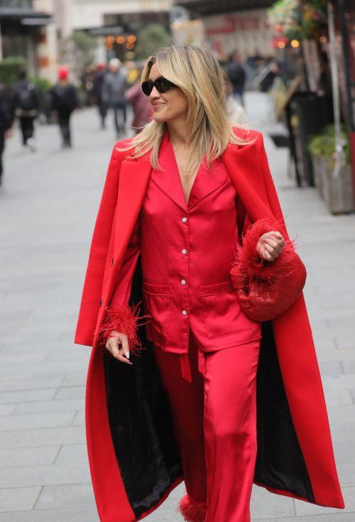 Ashley Roberts in Red Dress at Heart Radio London 5