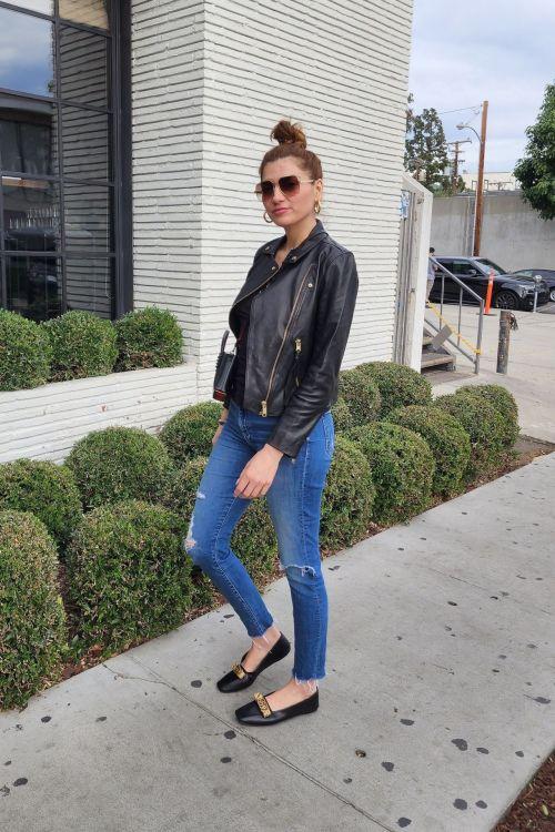 Blanca Blanco in black leather jacket at Gracias Madre 5