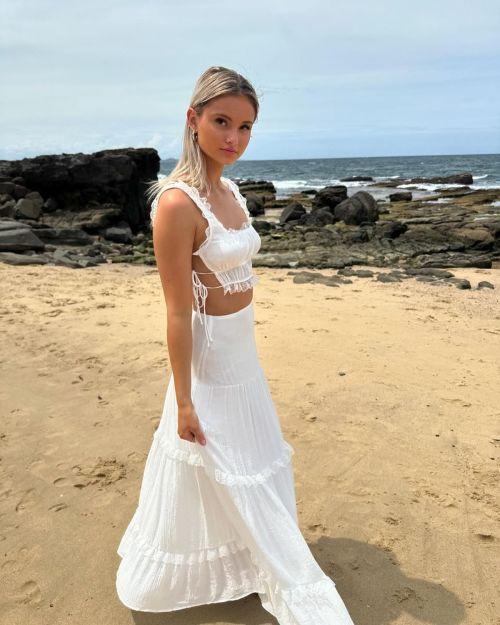 Chelsea Mayer in White - Instagram Post 1