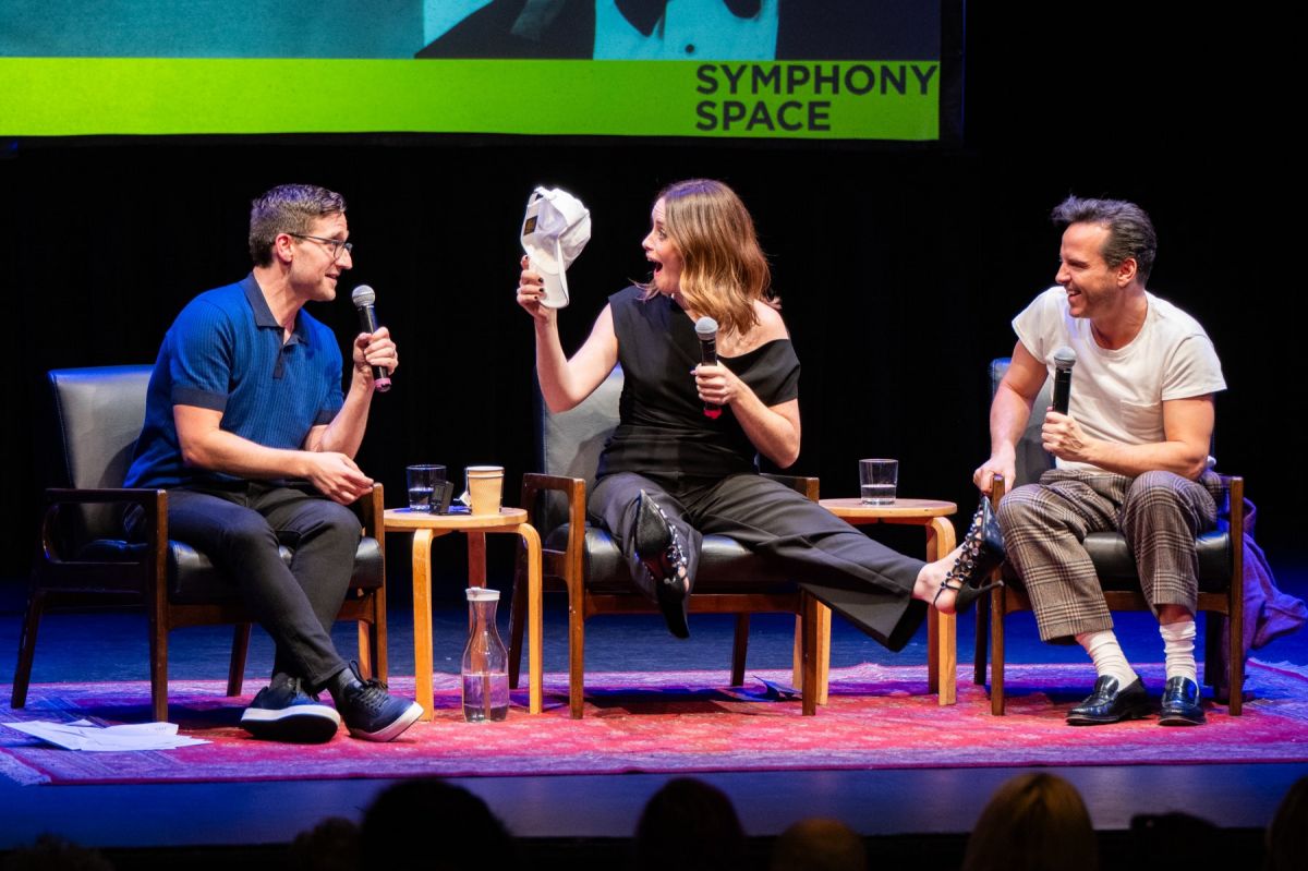 Claire Foy and Matt Smith at Happy Sad Confused Podcast in NYC 3