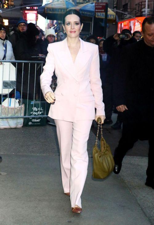 Claire Foy Stuns in Light Pink Suit at Good Morning America NYC 1