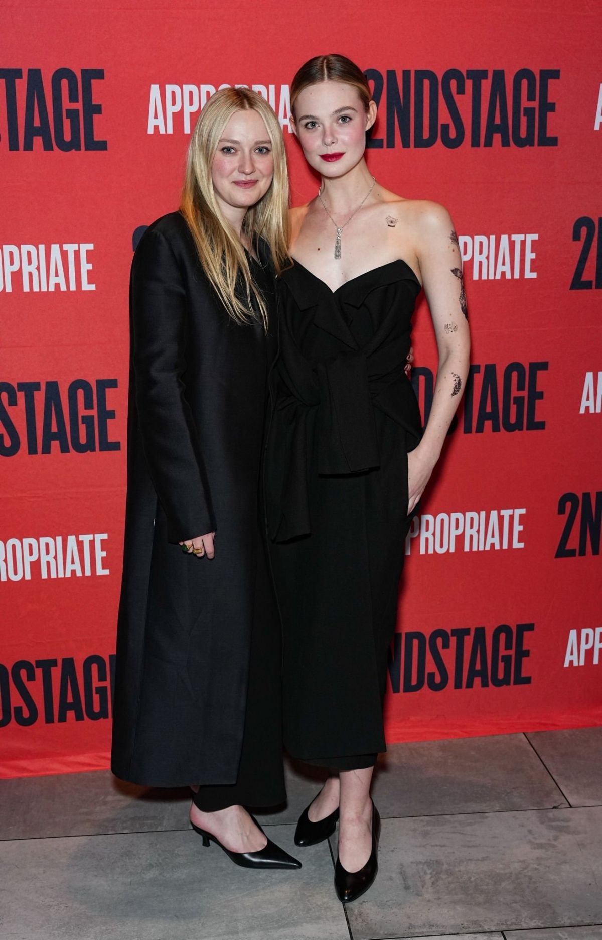 Dakota and Elle Fanning Sisters at Broadway Opening Night in NYC 1