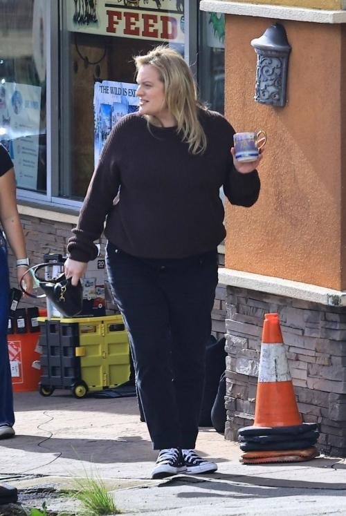 Elisabeth Moss Filming in Los Angeles, December 2023 4