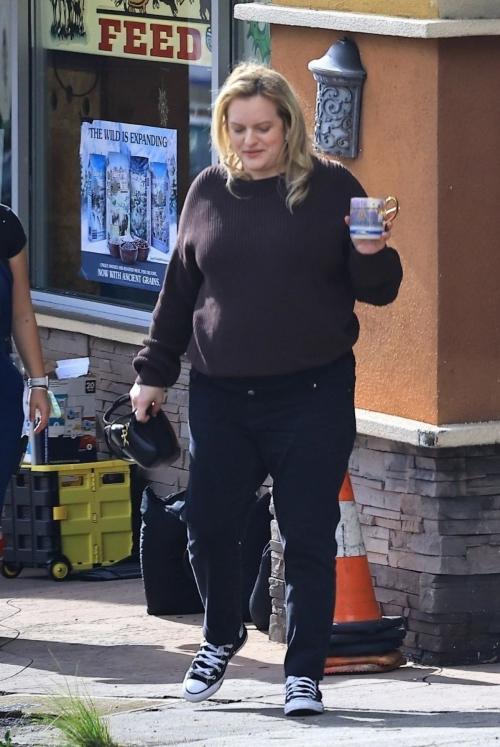 Elisabeth Moss Filming in Los Angeles, December 2023 6