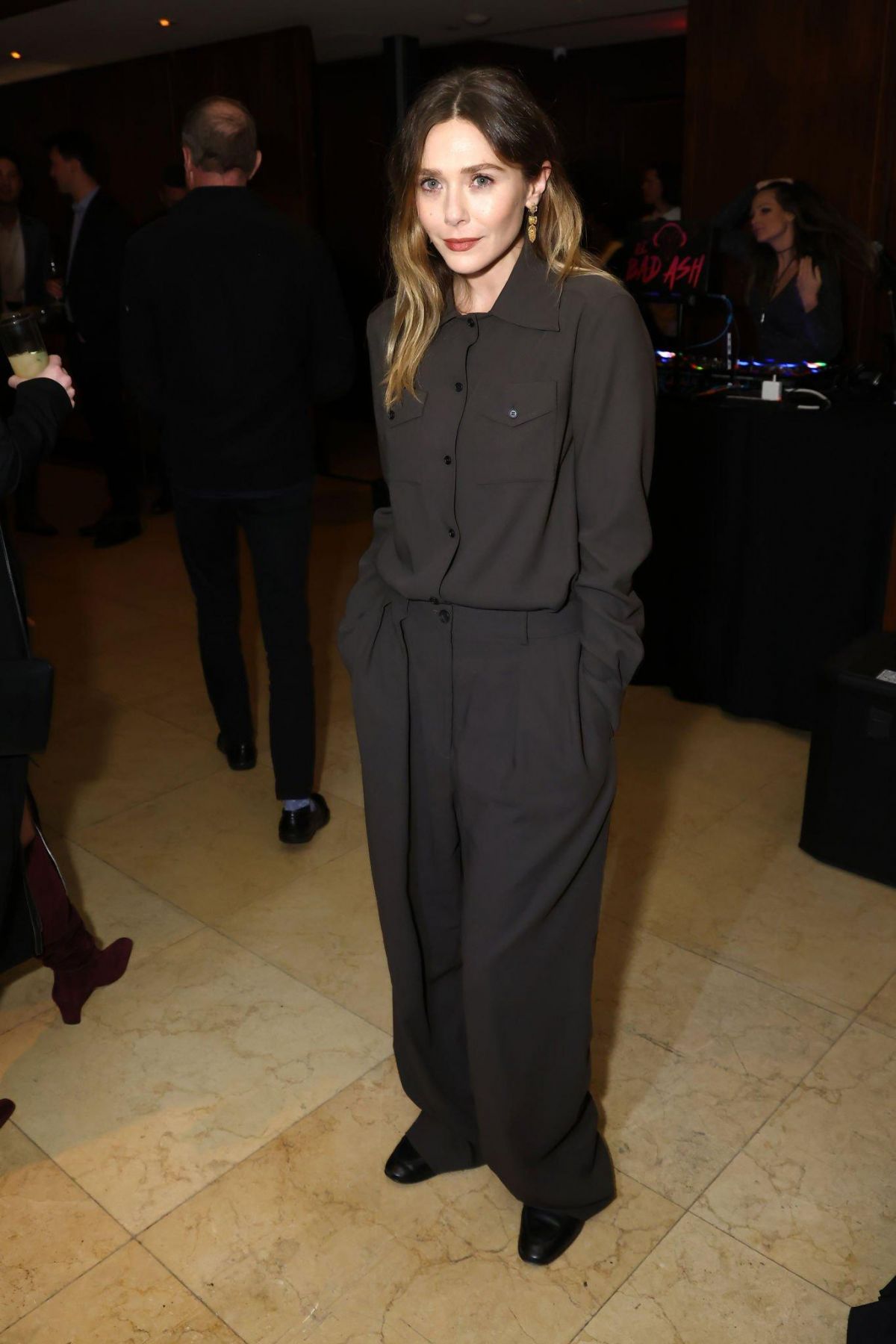 Elizabeth Olsen in Chic Black Ensemble at The Iron Claw Premiere Afterparty LA 1