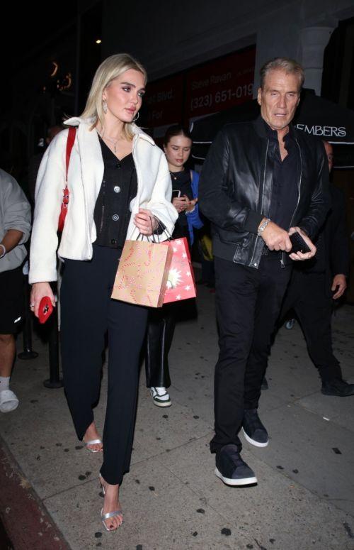Emma Krokdal & Dolph Lundgren leaves after Dinner Outing Sparks Buzz 5
