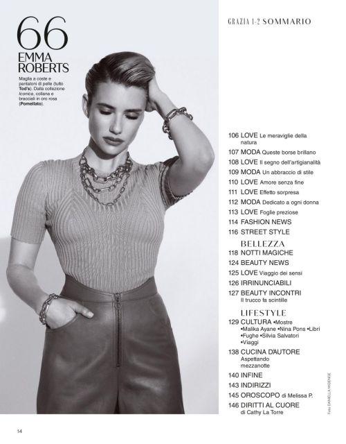 Emma Roberts dazzles in Grazia Italy December 2023 issue 1