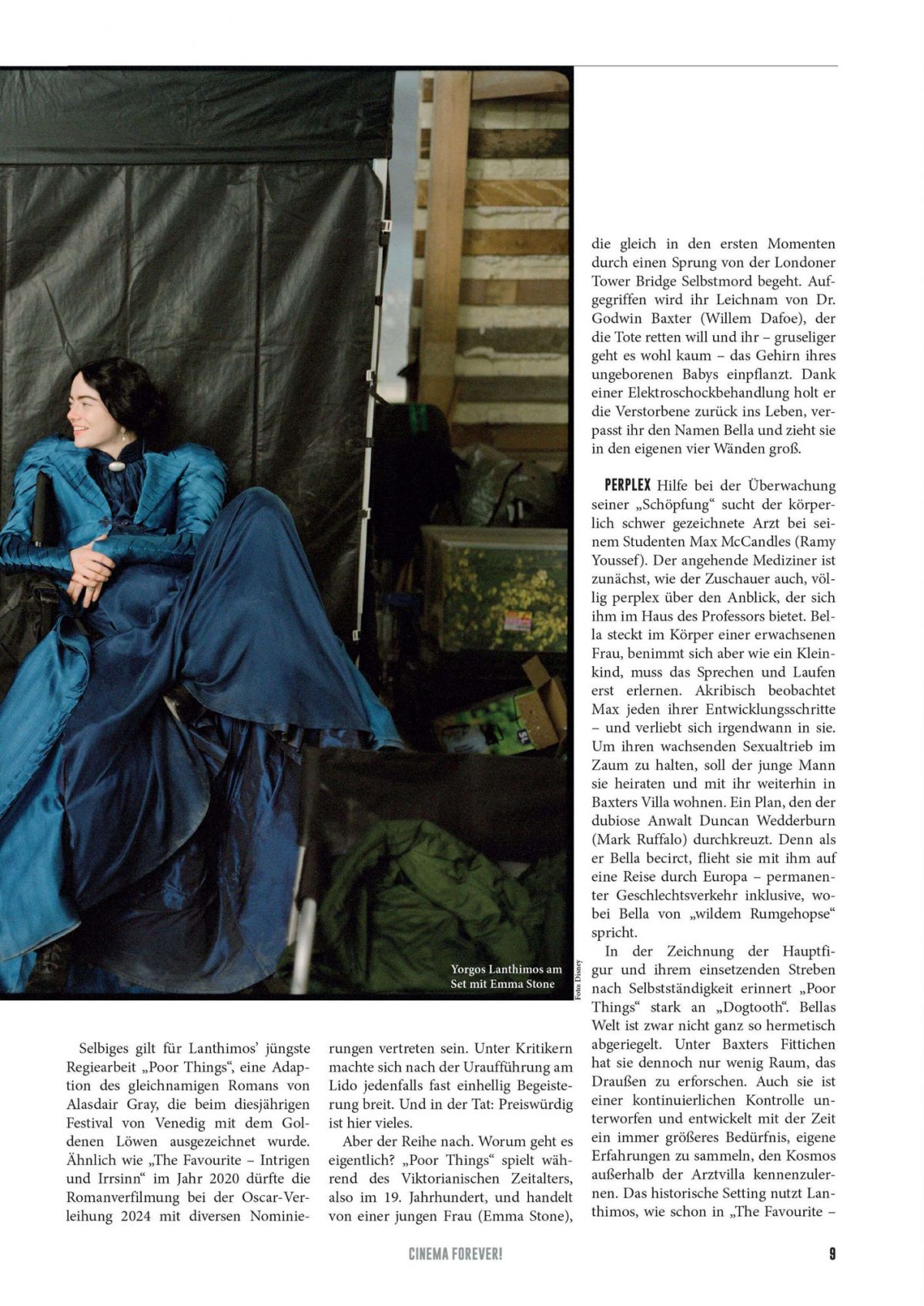 Emma Stone in Celluloid Magazine Dec 23 / Jan 24 4