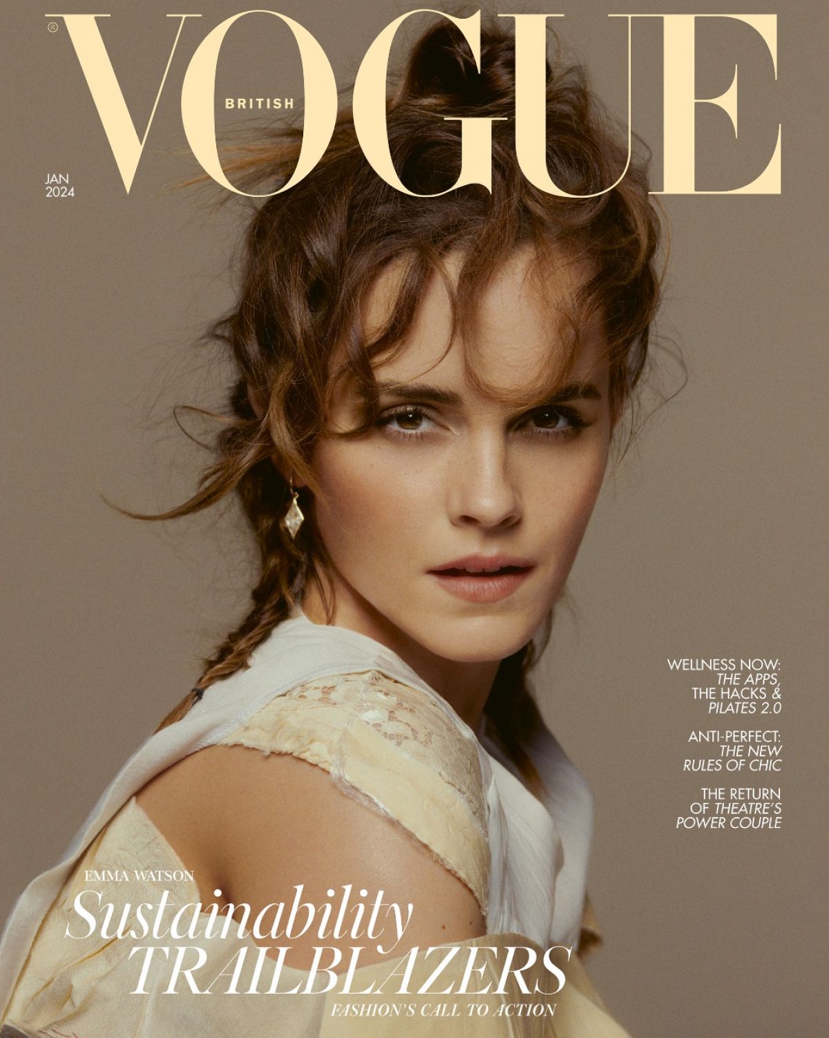 Emma Watson Vogue UK January 2024 Cover Star