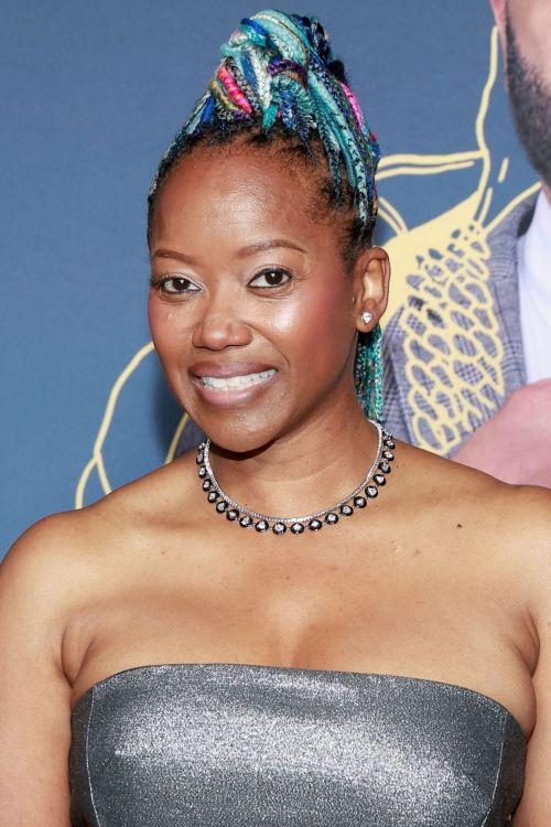 Erika Alexander in silver dress at American Fiction screening 1