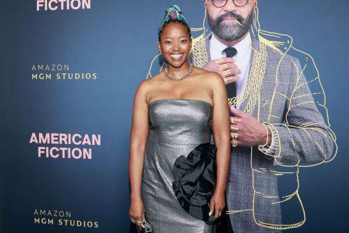 Erika Alexander in silver dress at American Fiction screening 2
