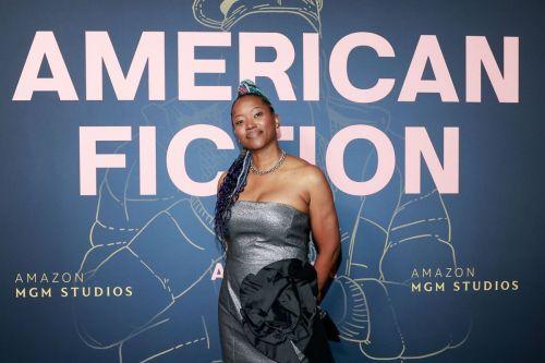 Erika Alexander in silver dress at American Fiction screening 3