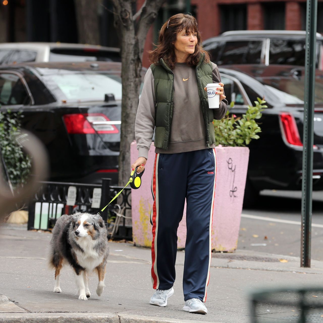 Helena Christensen spotted with her dogs in NYC 2