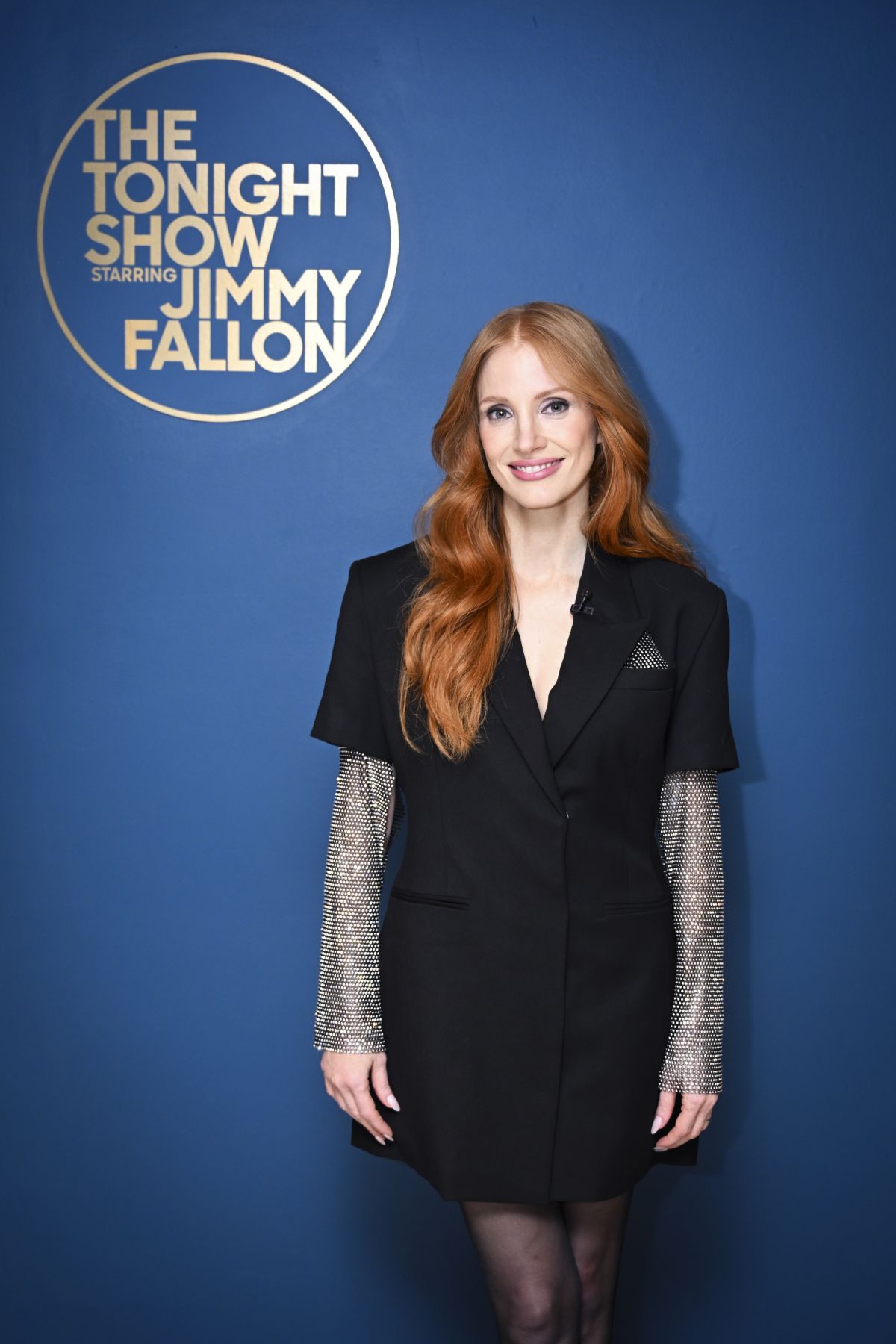 Jessica Chastain arrives on Tonight Show Starring Jimmy Fallon at NYC