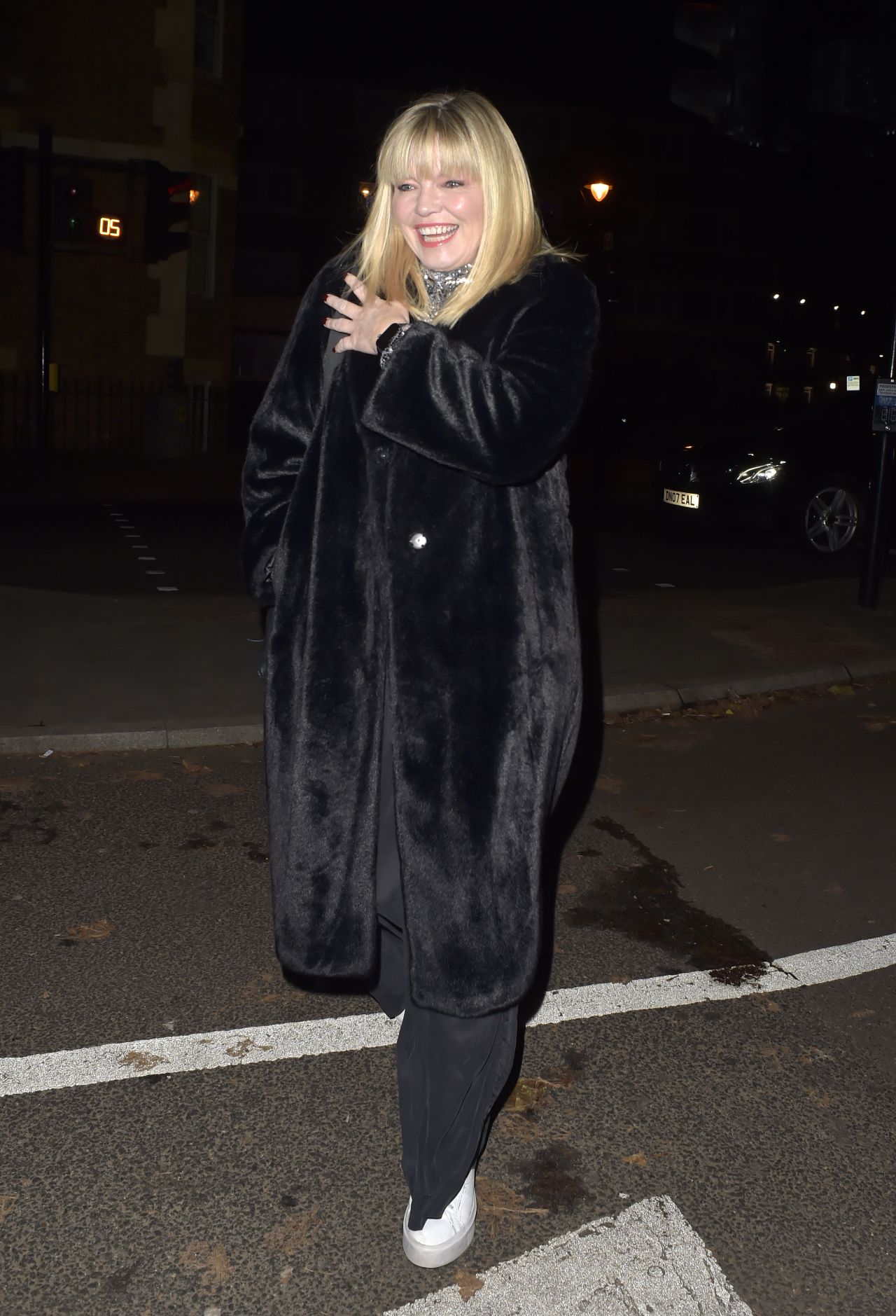 Kate Thornton arrives Children with Cancer Christmas Quiz in London 1