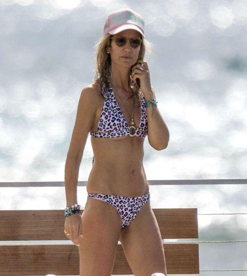 Lady Victoria Hervey Rocks Animal Print Bikini in Barbados