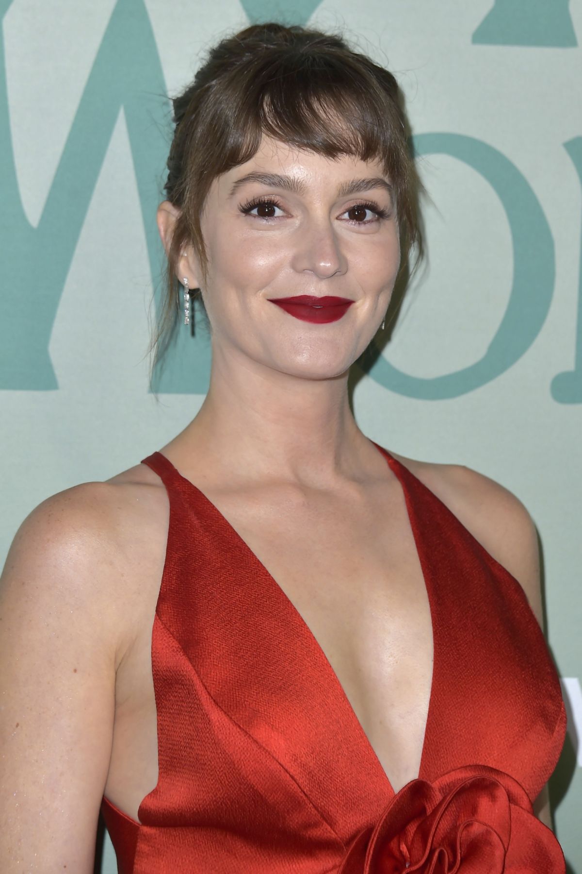 Leighton Meester in red at Amazon Freevee Winter Wonderland Party 2023 5