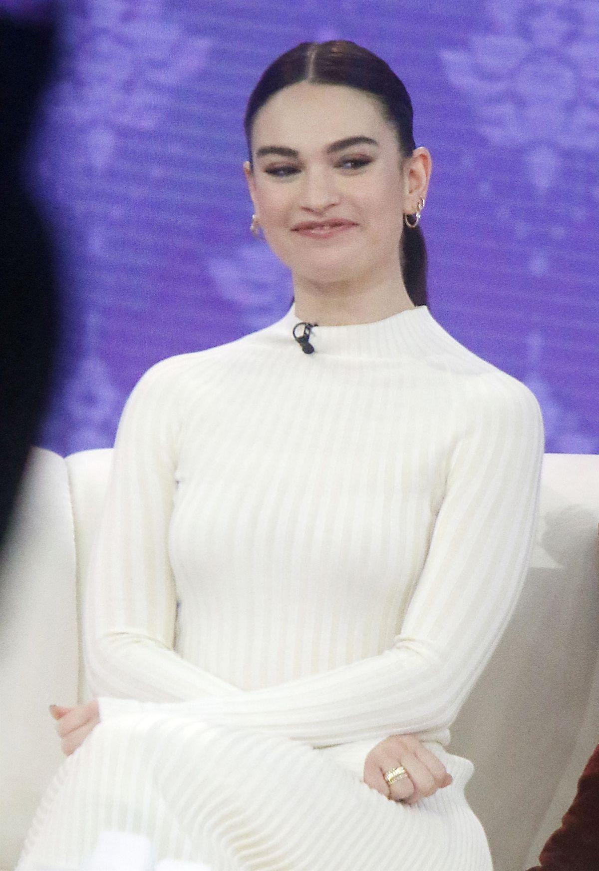 Lily James attends on Today Show in NYC Glam