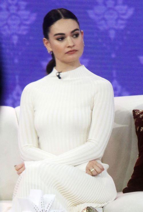 Lily James attends on Today Show in NYC Glam 2