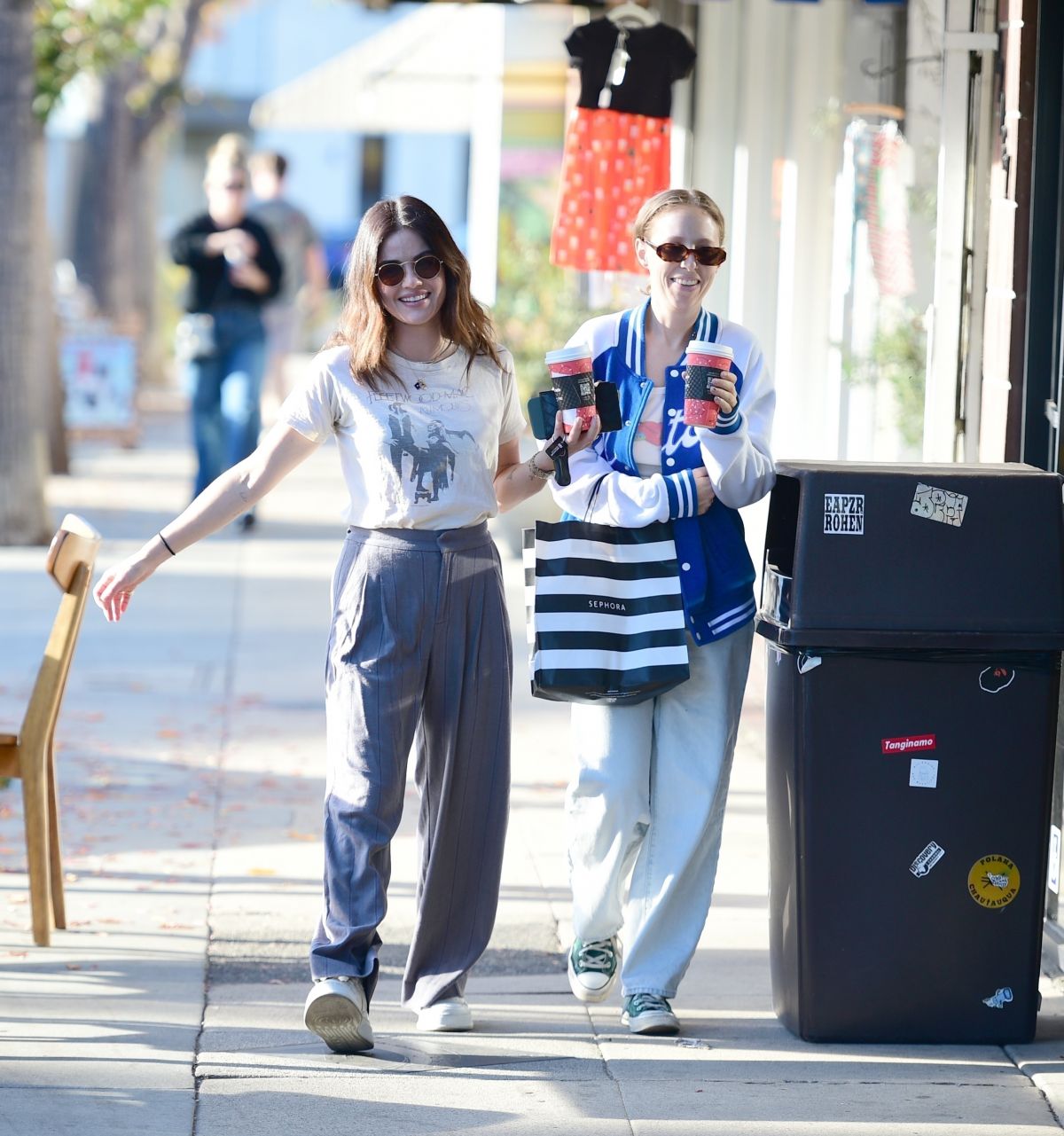 Lucy Hale Stylish LA Shopping Day with a Friend 3