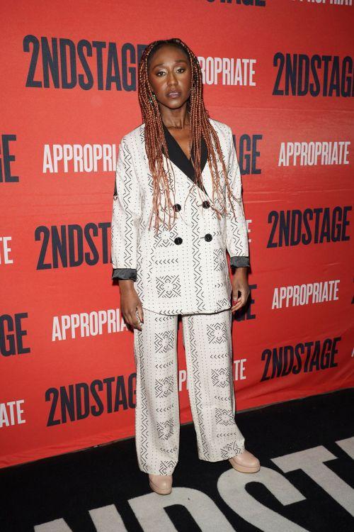 Nana Mensah attends at Appropriate Broadway Opening Night 2