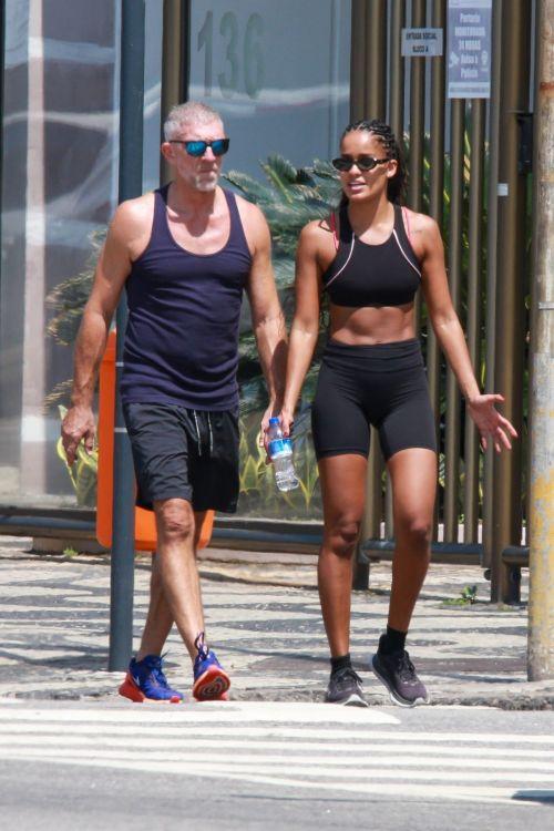 Narah Baptista and Vincent Cassel Spotted Leaving Rio de Janeiro Gym