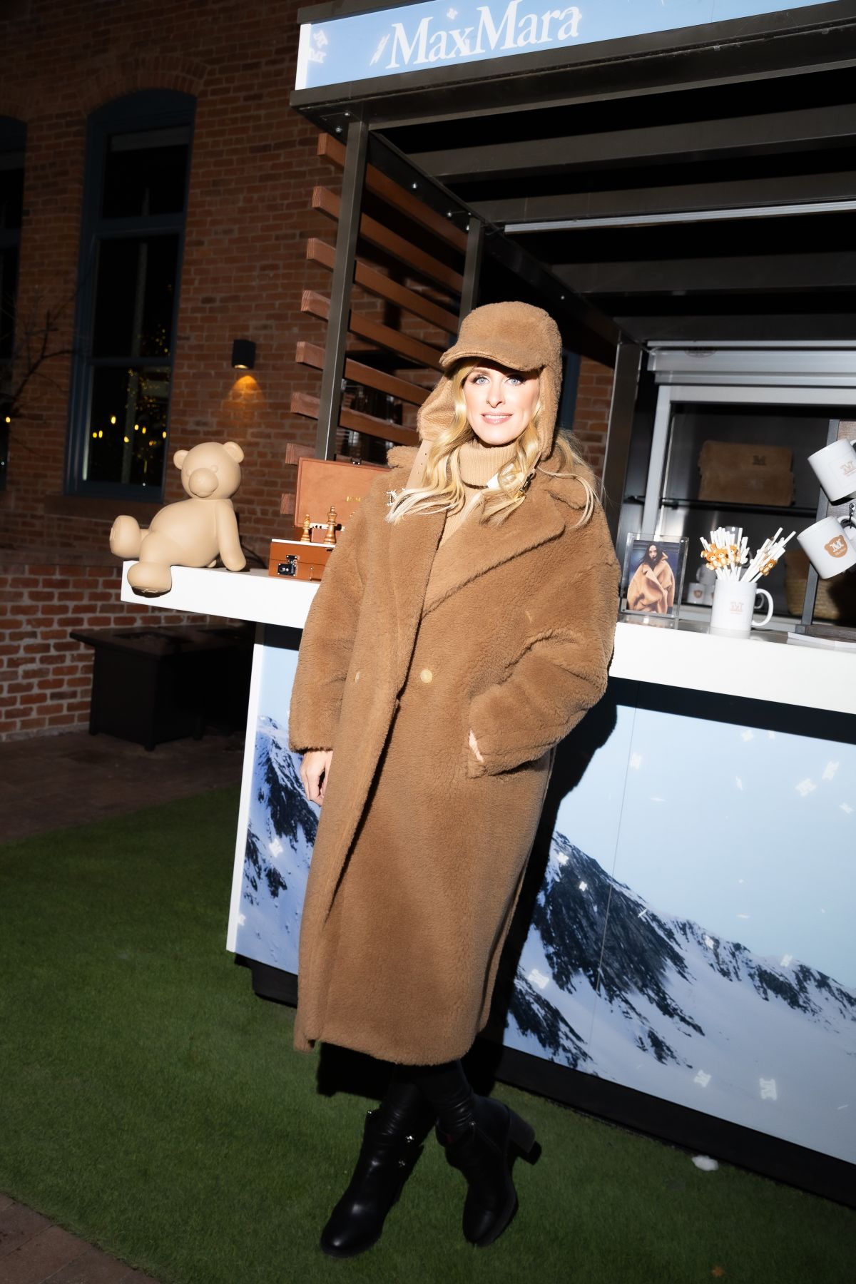 Nicky Hilton in Overcoat at Max Mara Dinner in Aspen 1