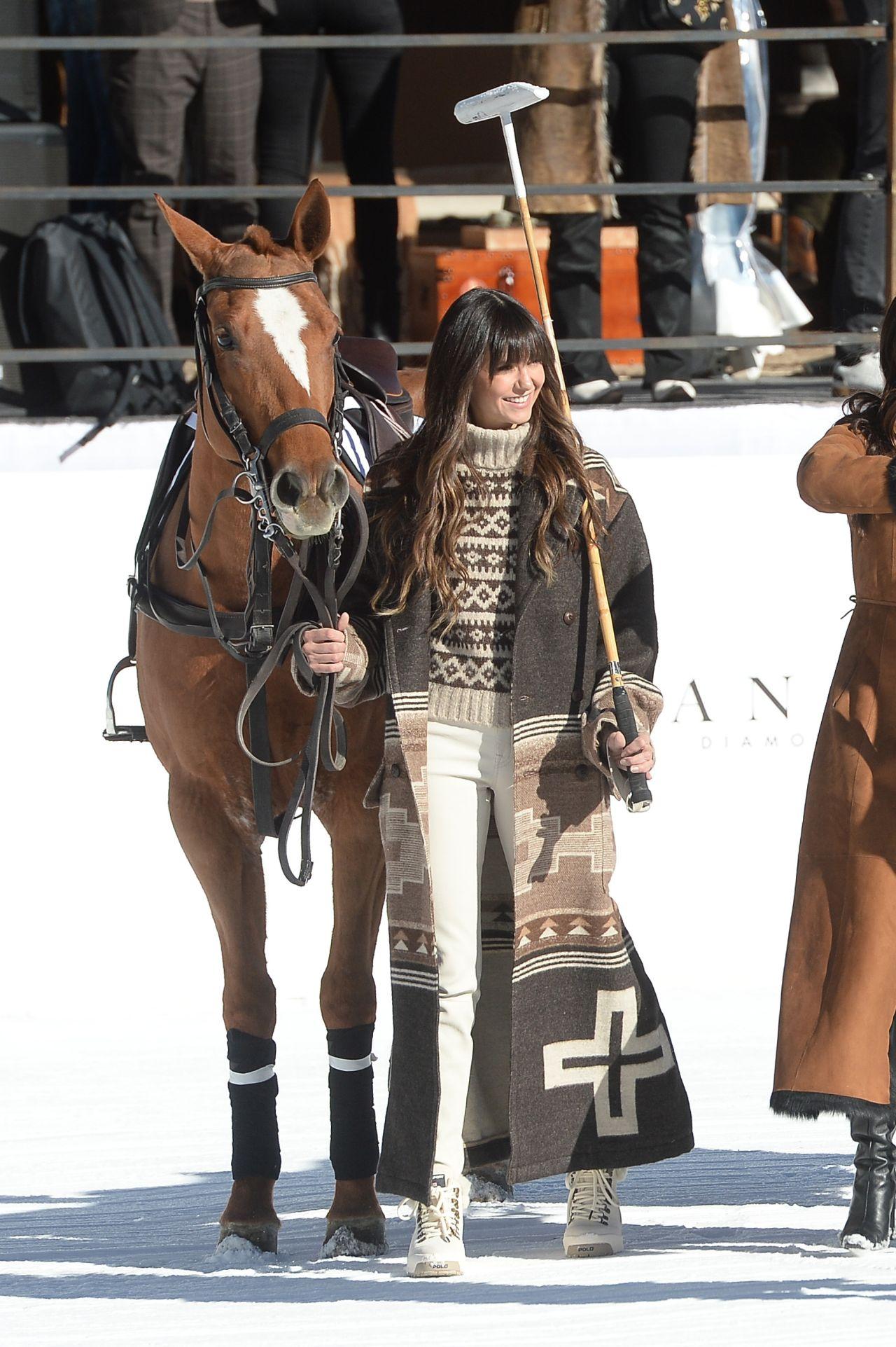 Nina Dobrev and Shaun White Shine in Aspen Snow Polo Shoot